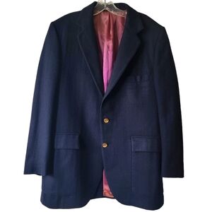 Vintage Mens Navy Wool Blazer size 44 Lykables styled by Lykes